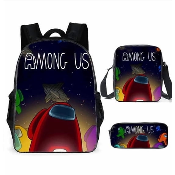 XNB Among-Us Backpack Cartoon 3D Print Bag Lightweight Large Capacity Laptop Backpack for Travel Hiking For Unisex