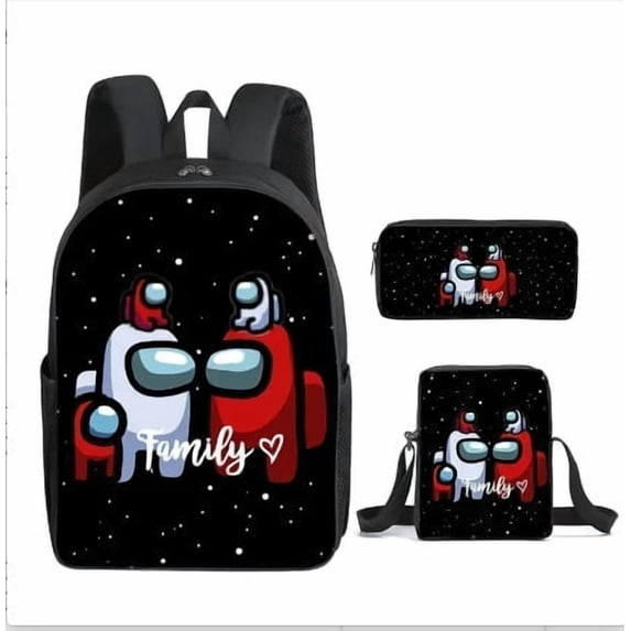 XNB Among-Us Backpack Cartoon 3D Print Bag Lightweight Large Capacity Laptop Backpack for Travel Hiking For Unisex