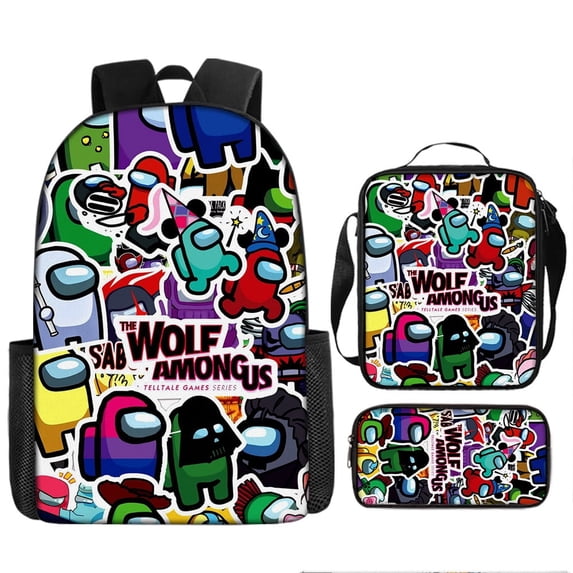XNB Among-Us Backpack Cartoon 3D Print Bag Lightweight Large Capacity Laptop Backpack for Travel Hiking For Unisex