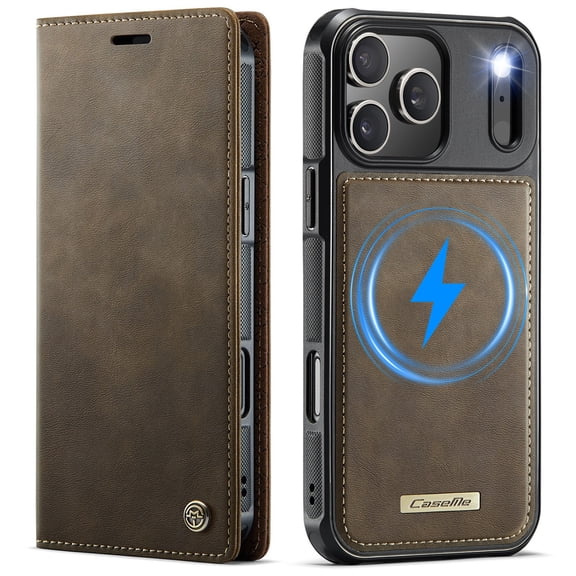 XNB Compatible for iPhone 17 Pro Phone Case, Detachable Luxury Wallet Card ID Zipper MoneyHolder Cover for iPhone 17 Pro