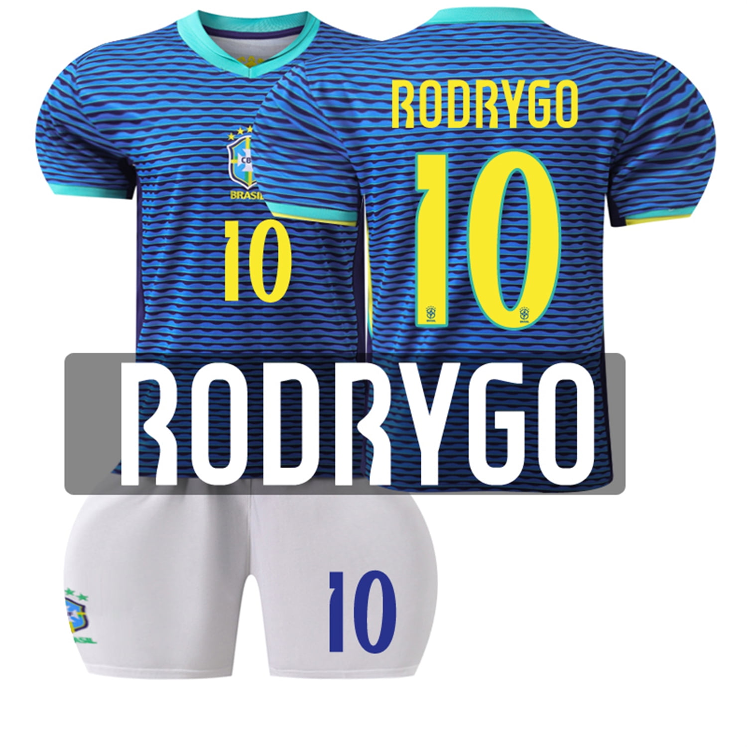 XNB Copa America 2024 Brazil Away Jersey 10 Rodrygo Soccer Shirts and