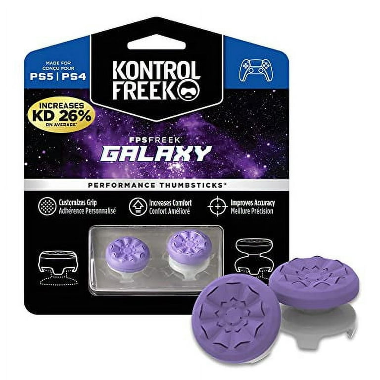 XNB FPS Freek Galaxy Purple for PlayStation 4 (PS4) and PlayStation 5 (PS5), Performance Thumbsticks, 1 High-Rise, 1 Mid-Rise