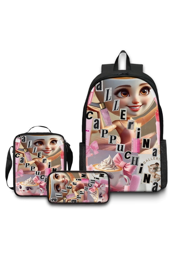 Italian Brainrot Backpack,Lightweight Durable Laptop Bag 3D Printed Daypack, Stylish Shoulders Knapsack