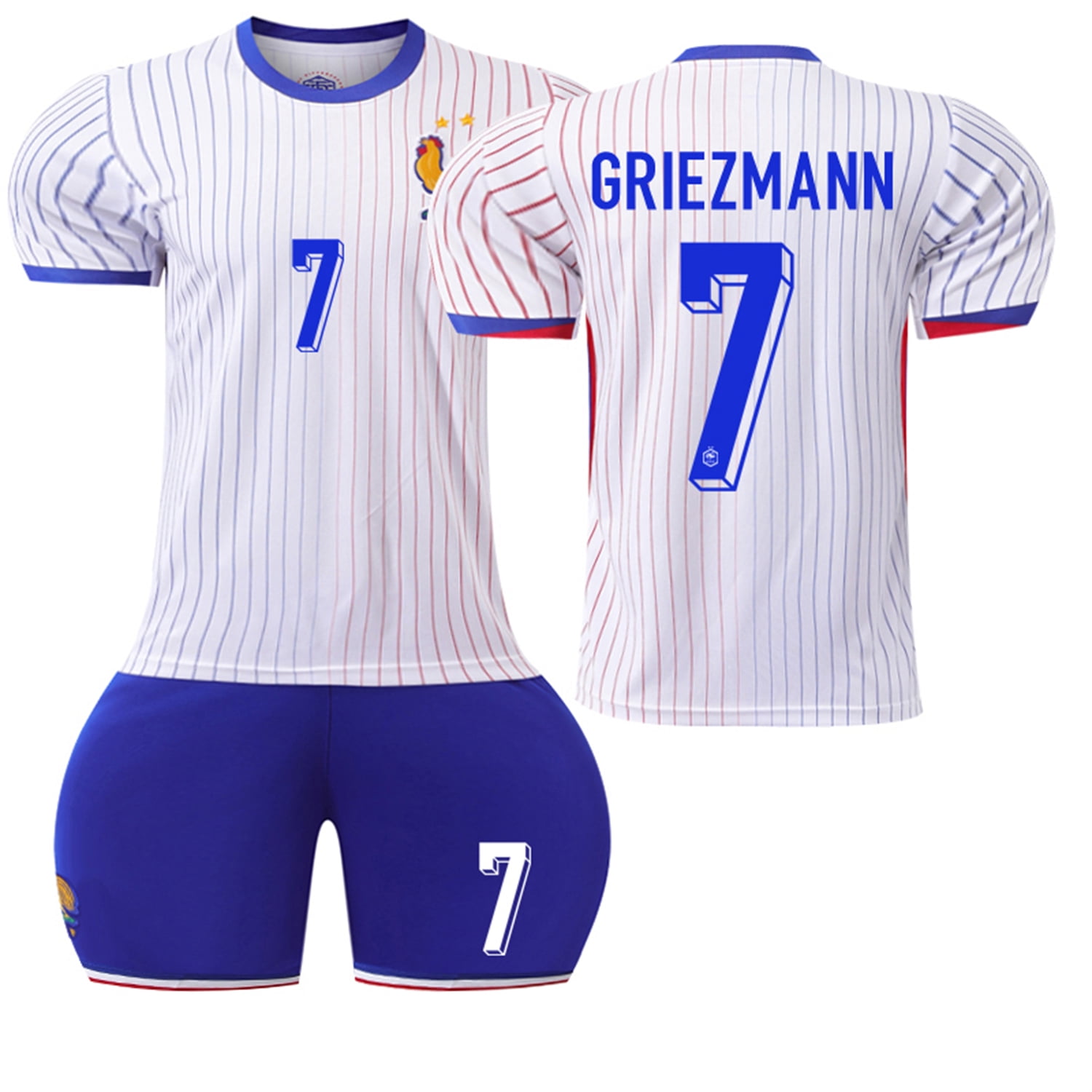 XNB UEFA Euro 2024 France Away Jersey #7 Griezmann Soccer Shirts and ...