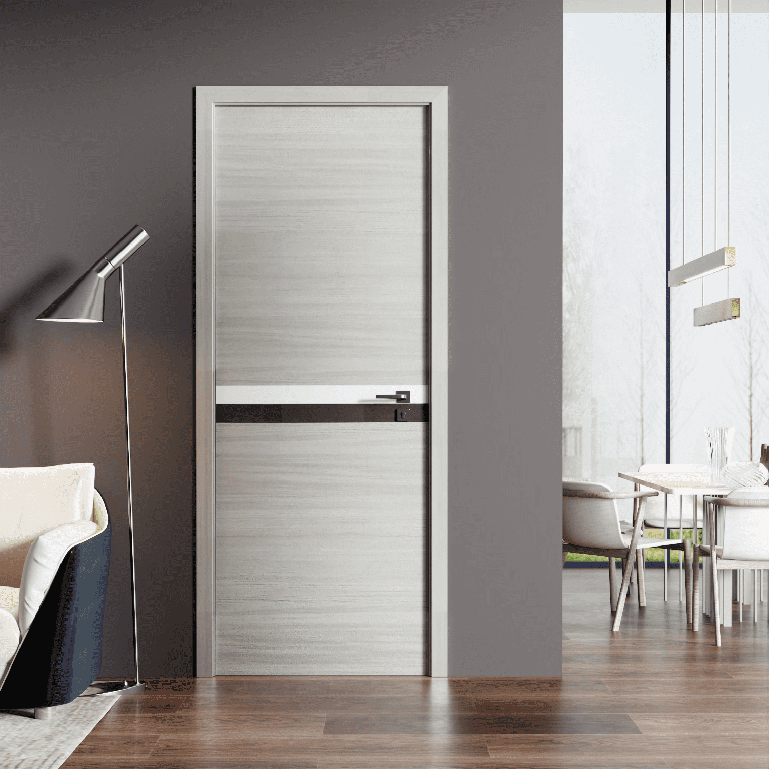 XNGGNG CRAZY ELF 32” x 80” Melamine Integrated Door Slab + Frame