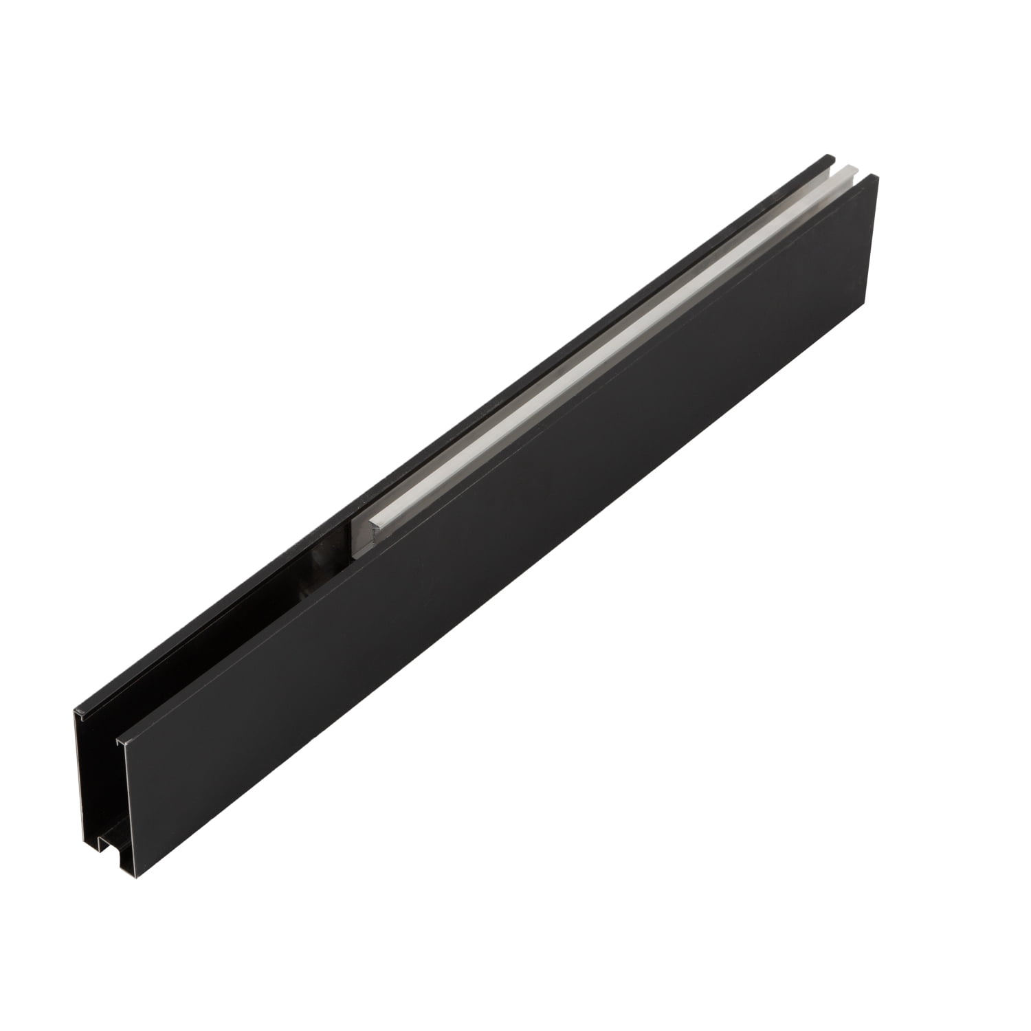 XNGGNG Modern Frameless Matte Black Double Sliding Shower Door Track ...