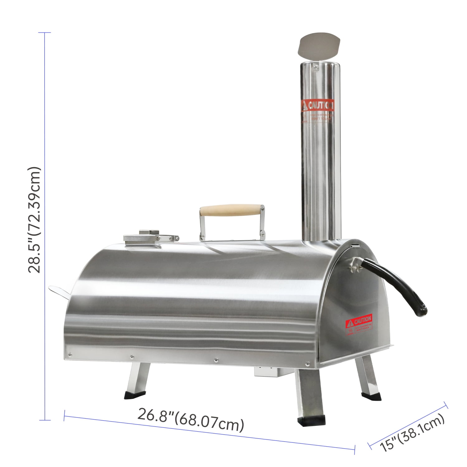 XNGGNG Portable Rotating 12” SemiAutomatic Wood Fired Pizza Oven in