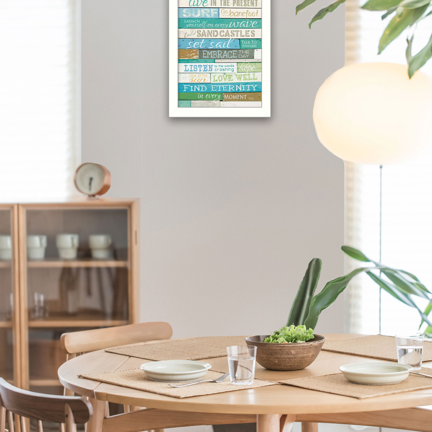 XNGGNG ”Stunning ”Live in the Present” Framed Wall Art by Marla Rae