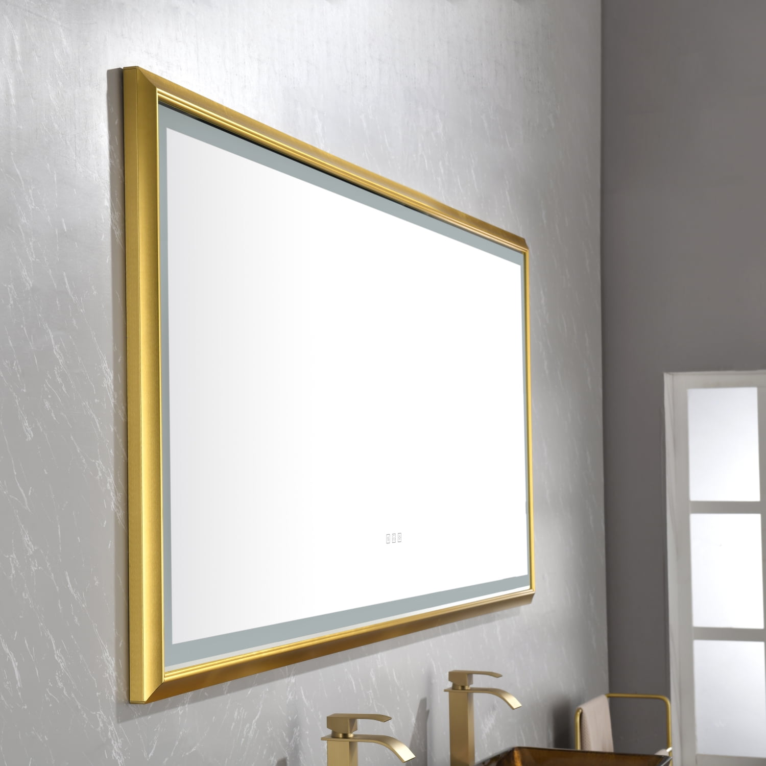 38 X 88 Inches AntiFog Dimmable Oversized Rectangular Black Framed LED