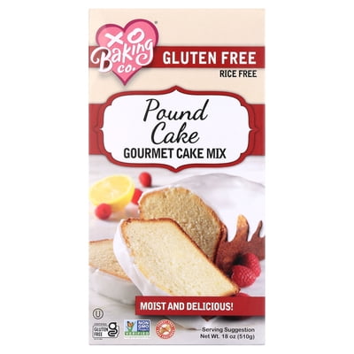 XO Baking Co. Verified Non-GMO & Gluten Free Pound Cake Mix, 18 oz Box