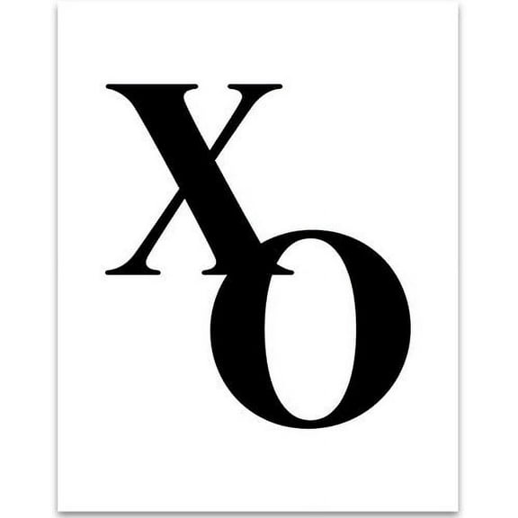XO Design Graphic - 11x14 Unframed Typography Art Print - Great Wedding Gift