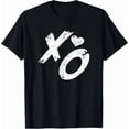 thumbnail image 1 of XO Hugs & Kisses With Distressed Heart Vintage Retro Aesthetic Design Unisex T-Shirt up to Size 5XL, 1 of 2