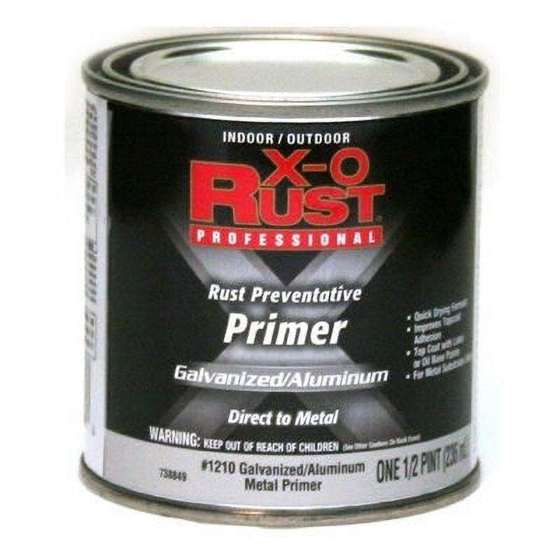 XO Rust Metal Primer, Waterborne Galvanized/Aluminum, .5Pt. 1 Pack