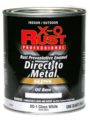 XO1 Premium X-O Rust QT White Interior/Exterior Gloss Oil Base, Each