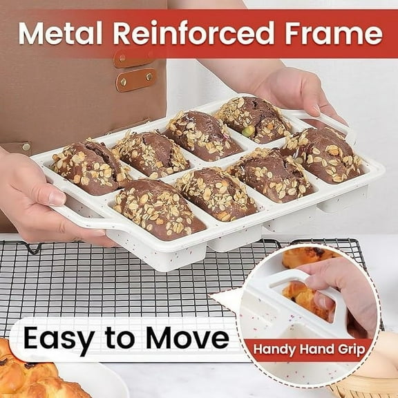 XOAIHY Mini Loaf Pans Set – Cake Baking Molds, Small Loaf Pan for Baking, Nonstick Mini Pans for Muffins, Bread, and Cakes