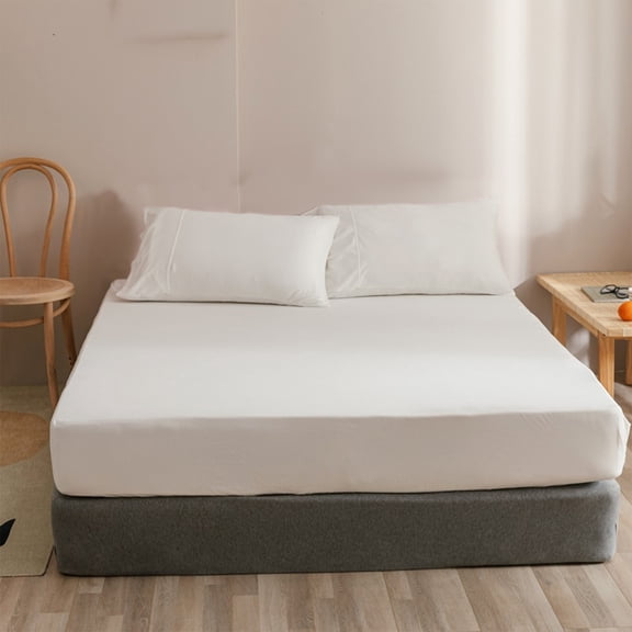 XOAIHY Twin Fitted Sheet, 54.2×74.7Inch(White)