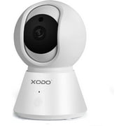 XODO Indoor Wireless Security Camera System, WiFi, 1080P HD, 355° Pan & 90° Tilt, Night Vision, 2-Way Audio, Motion Detection, App Control, for Home, Baby & Pet Monitoring - White