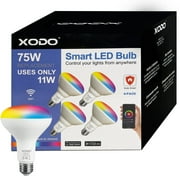 XODO Smart Home LED Flood Light Bulbs 4-Pack - Wi-Fi, Dimmable, Color Changing Smart Light Bulbs