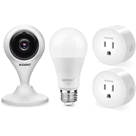 XODO PK3 Smart Home Security Cameras Wireless WiFi System Kit with 1080p Camera Smart Bulb & App Control