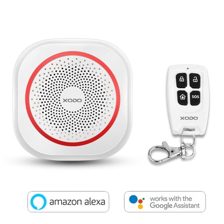 XODO SA2 Smart Home Security Alarm System, 90dB Siren Wireless Alarm with Strobe LED Flash