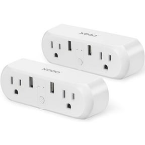 XODO Wi-Fi Smart Plug, Surge Protector and Smart Outlet with USB Ports and Voice Control, 2.4 GHz, 2-Pack