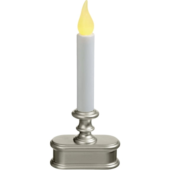Xodus Innovations Battery Operated LED Window Candle FPC1221P - Amber Flicker Flame - 6 Pack Pewter