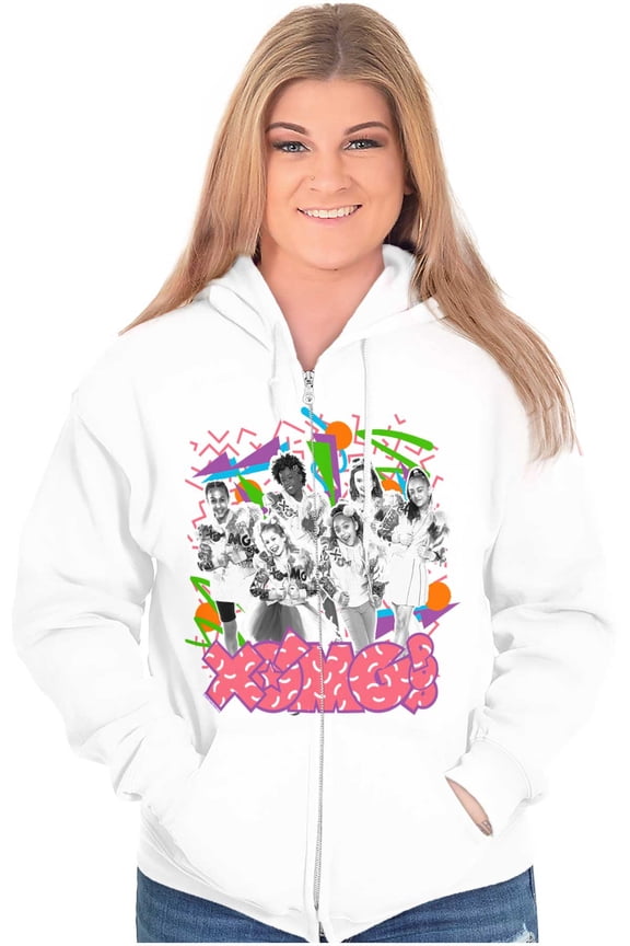 XOMG POP 1990s Retro Throwback Band Women Plus Size Zipper Hoodie Brisco Brands 2X