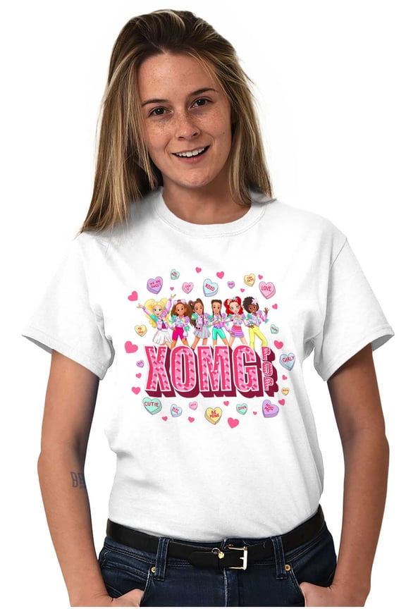 Animated Candy Heart Song Women Plus Size Graphic Tee Tees Brisco Brands 4X