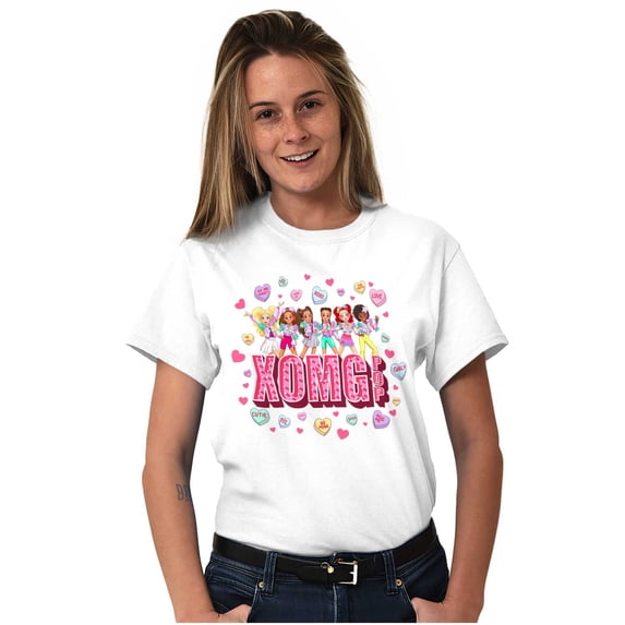 XOMG POP Animated Candy Heart Song Women's Graphic T Shirt Tees Brisco Brands X