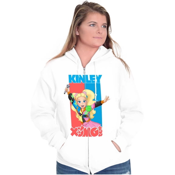 XOMG POP Band Kinley Cartoon Fan Women Plus Size Zipper Hoodie Brisco Brands 2X