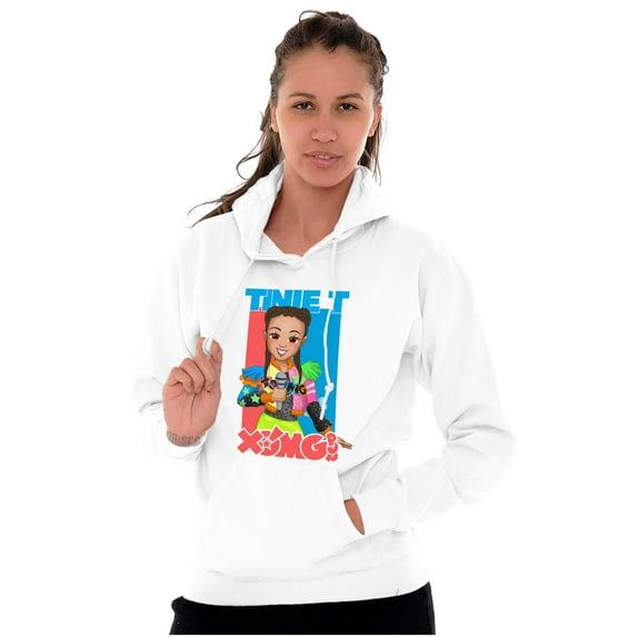 XOMG POP Band Tinie T Cartoon Fan Women Plus Size Hoodie Brisco Brands 2X