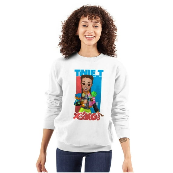 XOMG POP Band Tinie T Cartoon Fan Women Plus Size Sweatshirt Brisco Brands 2X
