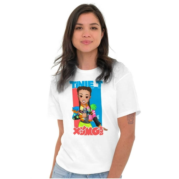 XOMG POP Band Tinie T Cartoon Fan Women's Graphic T Shirt Tees Brisco Brands L
