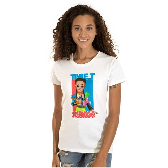 XOMG POP Band Tinie T Cartoon Fan Women's T Shirt Ladies Tee Brisco Brands S