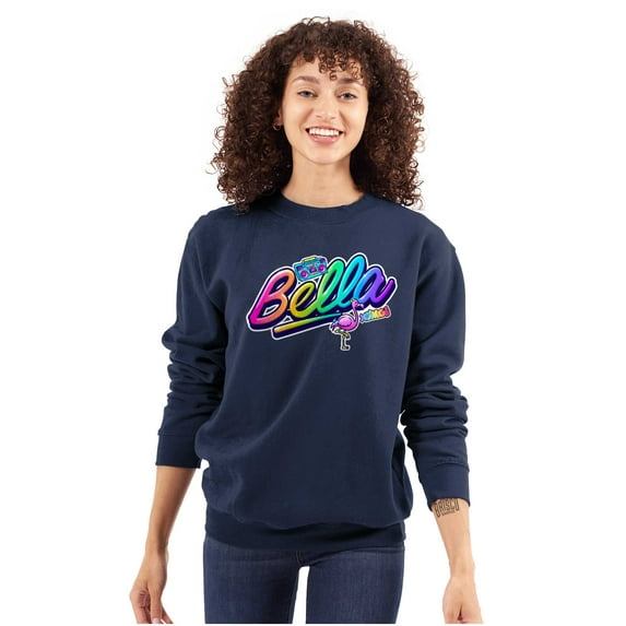 XOMG POP Bella Musical Rainbow Women Crewneck Sweatshirt Brisco Brands L
