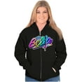 thumbnail image 1 of XOMG POP Bella Musical Rainbow Women Plus Size Zipper Hoodie Brisco Brands 2X, 1 of 5
