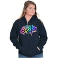 thumbnail image 1 of XOMG POP Bella Musical Rainbow Women Plus Size Zipper Hoodie Brisco Brands 2X, 1 of 5
