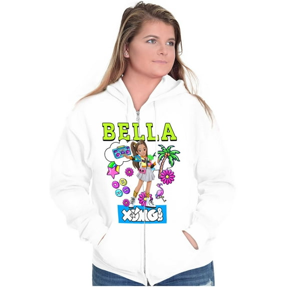 XOMG POP Bella Popstar Dream Cartoon Women Plus Size Zipper Hoodie Brisco Brands 2X