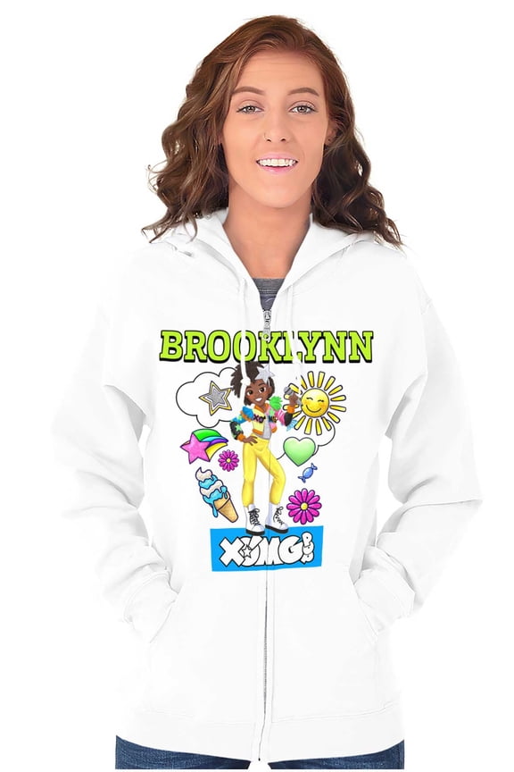 Brooklynn Popstar Dream Women Plus Size Zipper Hoodie Brisco Brands 2X