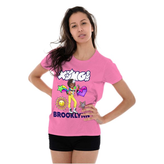 XOMG POP Brooklynn Rockstar Cartoon Women's T Shirt Ladies Tee Brisco Brands L