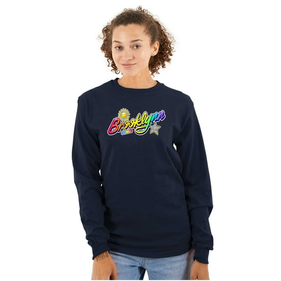 XOMG POP Brooklynn Sunshine Star Women Plus Size Long Sleeve Tee Brisco Brands 3X