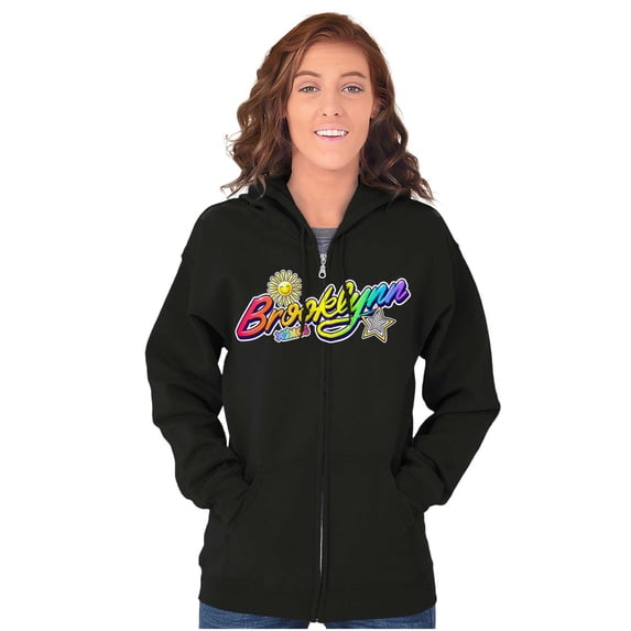 XOMG POP Brooklynn Sunshine Star Women Plus Size Zipper Hoodie Brisco Brands 2X