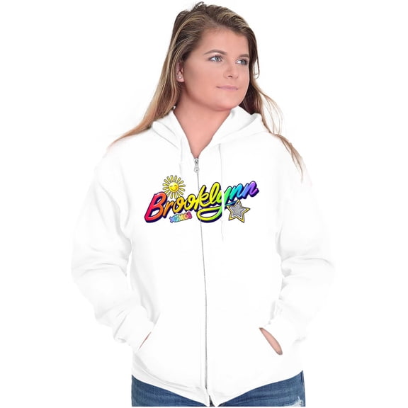 XOMG POP Brooklynn Sunshine Star Women Plus Size Zipper Hoodie Brisco Brands 5X