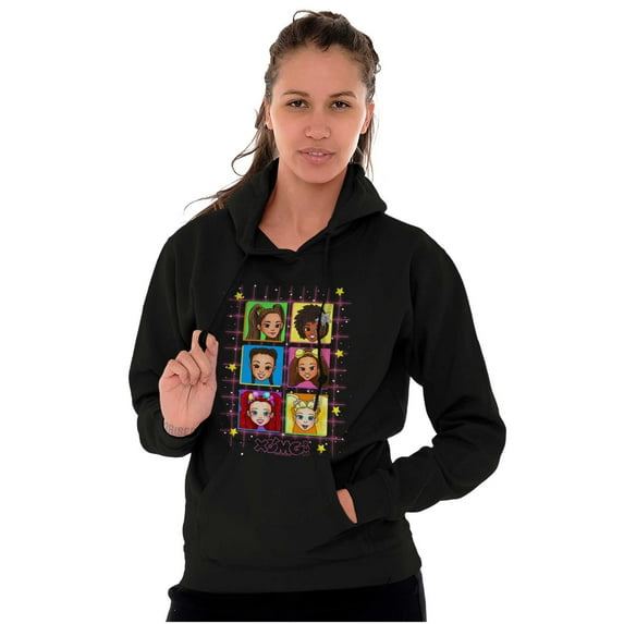 XOMG POP Colorful Animated Band Women Plus Size Hoodie Brisco Brands 5X
