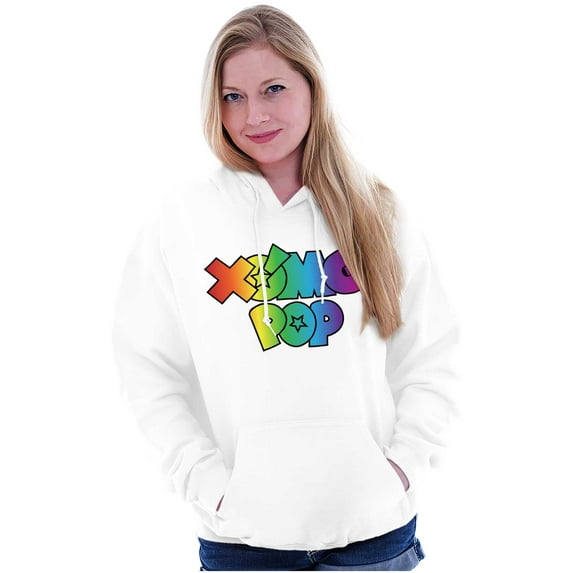 XOMG POP Colorful Neon Rainbow Logo Hoodie Sweatshirt Women Brisco Brands S