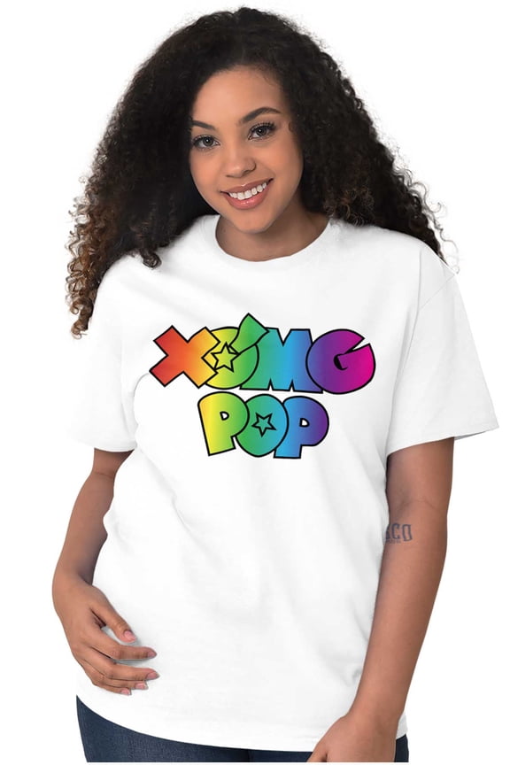 Colorful Neon Rainbow Logo Women Plus Size Graphic Tee Tees Brisco Brands 3X