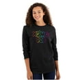 thumbnail image 1 of XOMG POP Colorful Neon Rainbow Logo Women Plus Size Long Sleeve Tee Brisco Brands 2X, 1 of 5