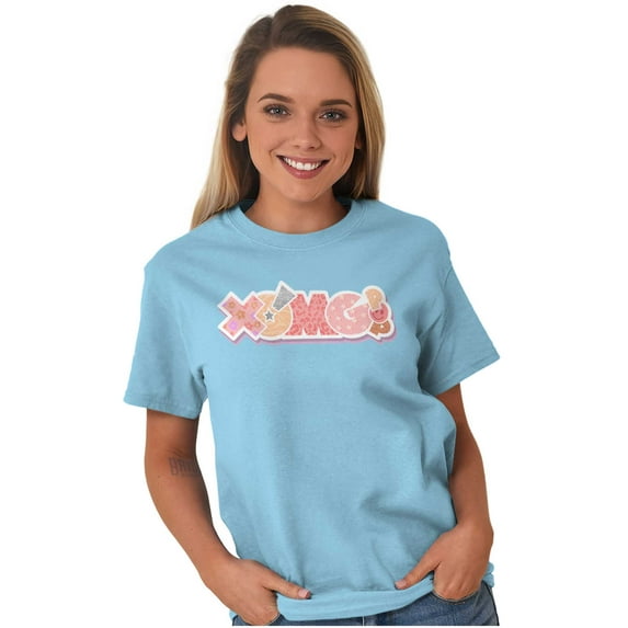 XOMG POP Colorful Pattern Palooza Logo Women's Graphic T Shirt Tees Brisco Brands M