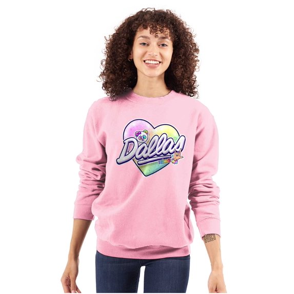 XOMG POP Dallas Panda Rock Star Women Crewneck Sweatshirt Brisco Brands 2X