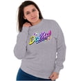 thumbnail image 1 of XOMG POP Dallas Panda Rock Star Women Crewneck Sweatshirt Brisco Brands M, 1 of 6